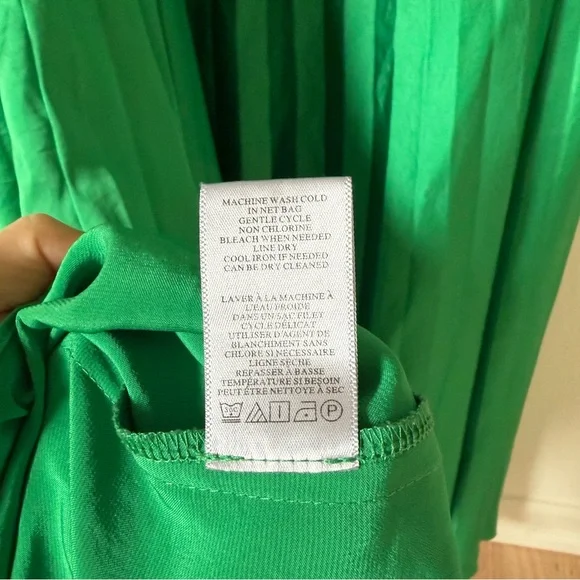 A.L.C. Aries Pleated Maxi Dress Green Elegant Size 6 Formal Wedding Guest Prom - Picture 12 of 16